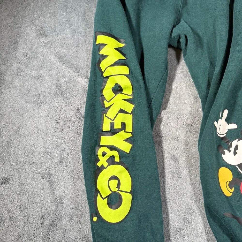 Disney Mickey Mouse Sweatpants‎ Size Medium Green Mickey & Co Joggers - Picture 5 of 8